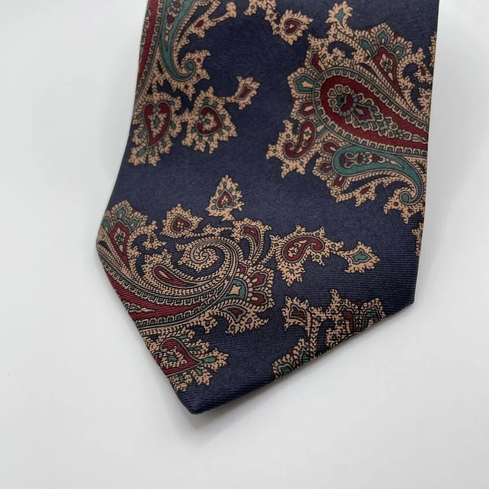 The Rogue and Good Company‎ Men's Blue Paisley Tie 100% Silk Jackson MS